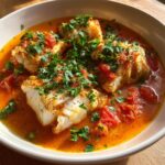 Fiskgryta med saffran och tomat