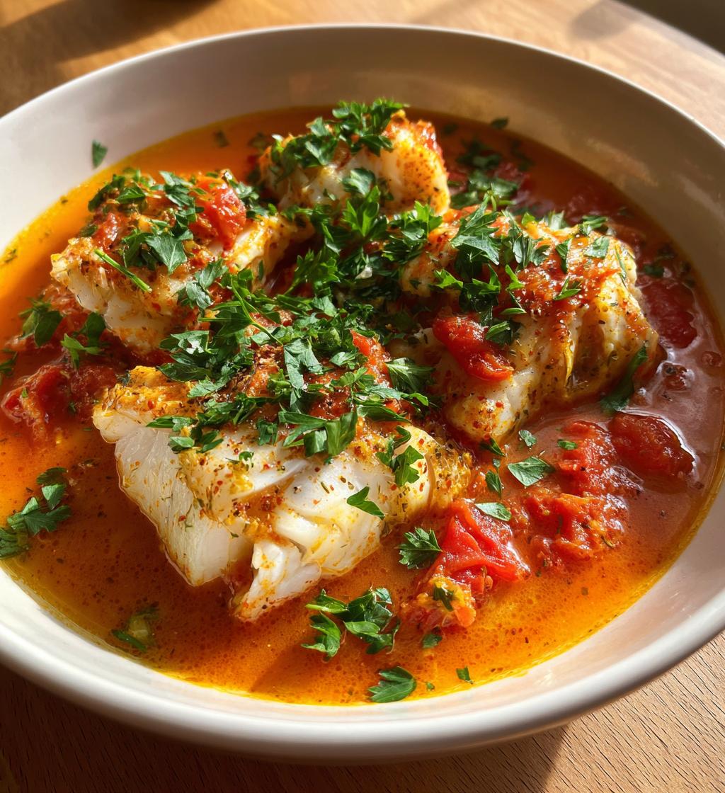 Fiskgryta med saffran och tomat