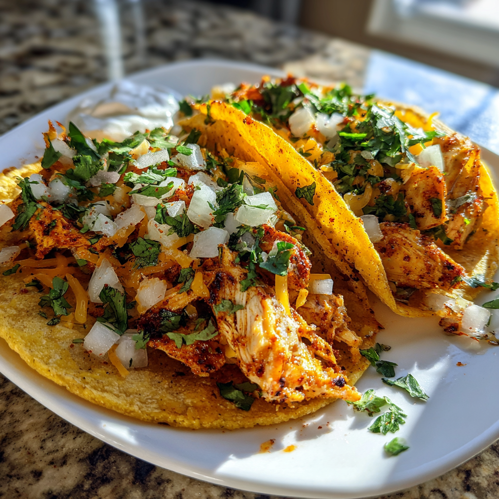 Krispiga kycklingtacos luftfritös med 20 minuters Proven smak!