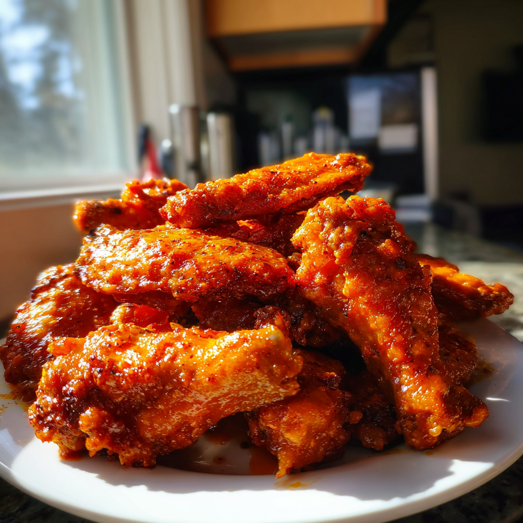 Kryddstarkabuffalokyckling från luftfritösen: Perfekt på 20 minuter!