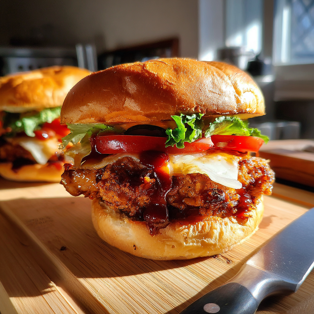 Stark kycklingburgare: 15 minuters krispiga luftfritösburgare!